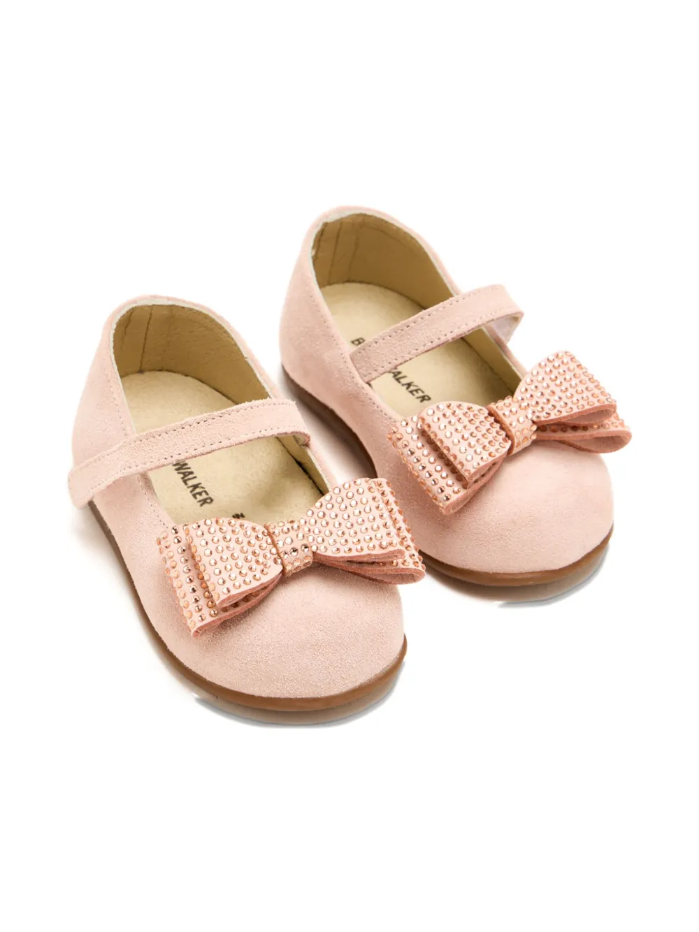 BabyWalker embellished-bow ballerinas - Roze