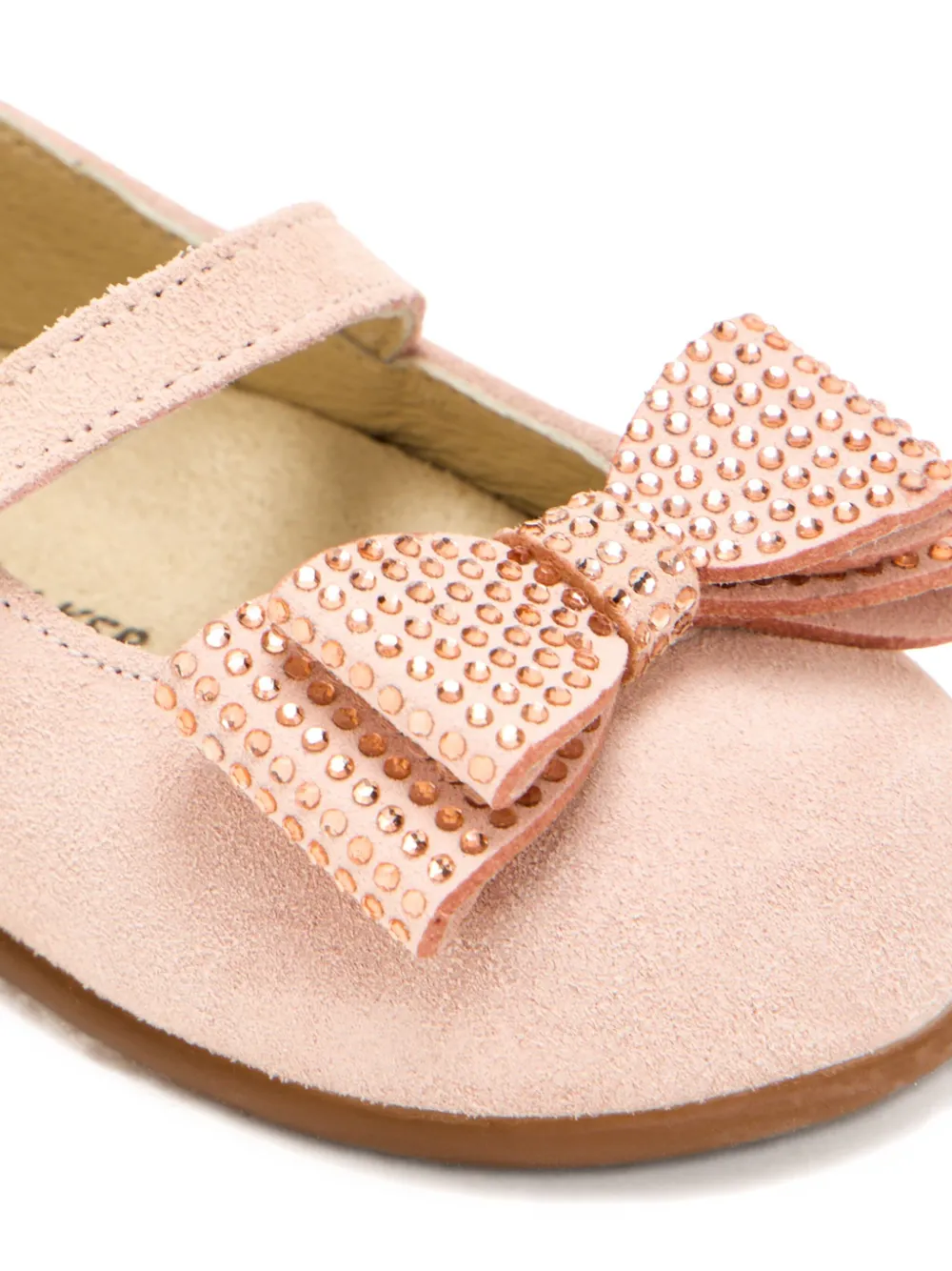 BabyWalker embellished-bow ballerinas Pink