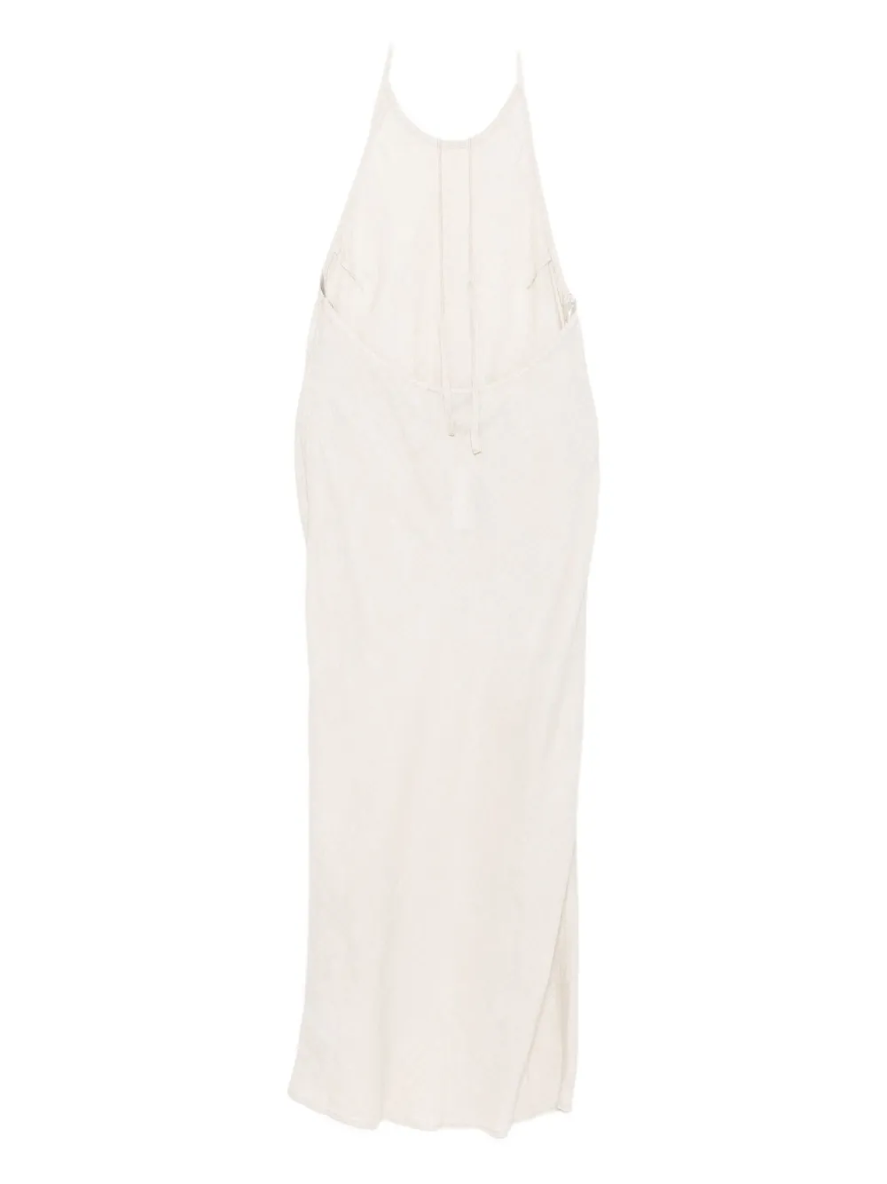James Perse Halter Linen Dress In Neutral