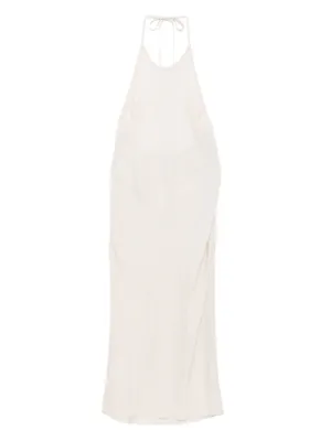 strapless open back dress One Shoulder Floral Print Pleated Waist Dresses – Alizeal main image 0