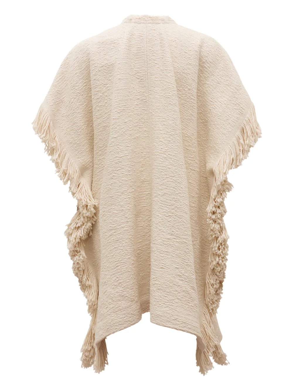 ISABEL MARANT fringed buckled poncho Beige