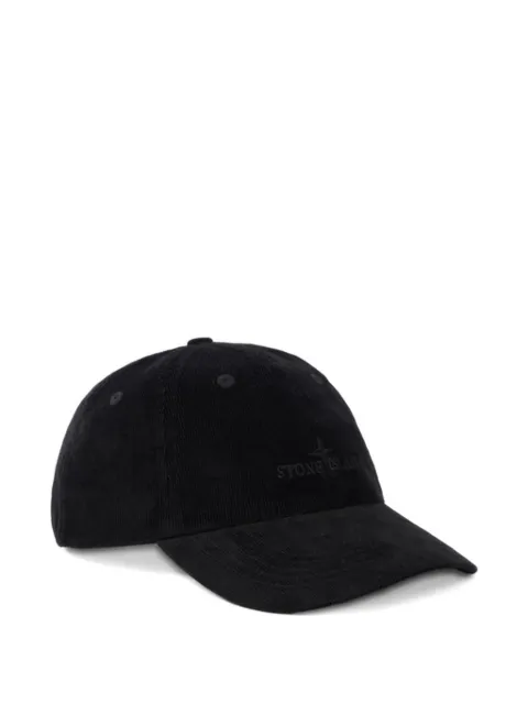 Stone Island micro-corduroy logo cap