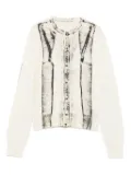 MM6 Maison Margiela cardigan-print jumper - White