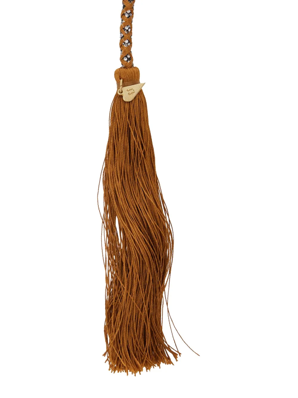Forte tie-around braided tassel belt Geel