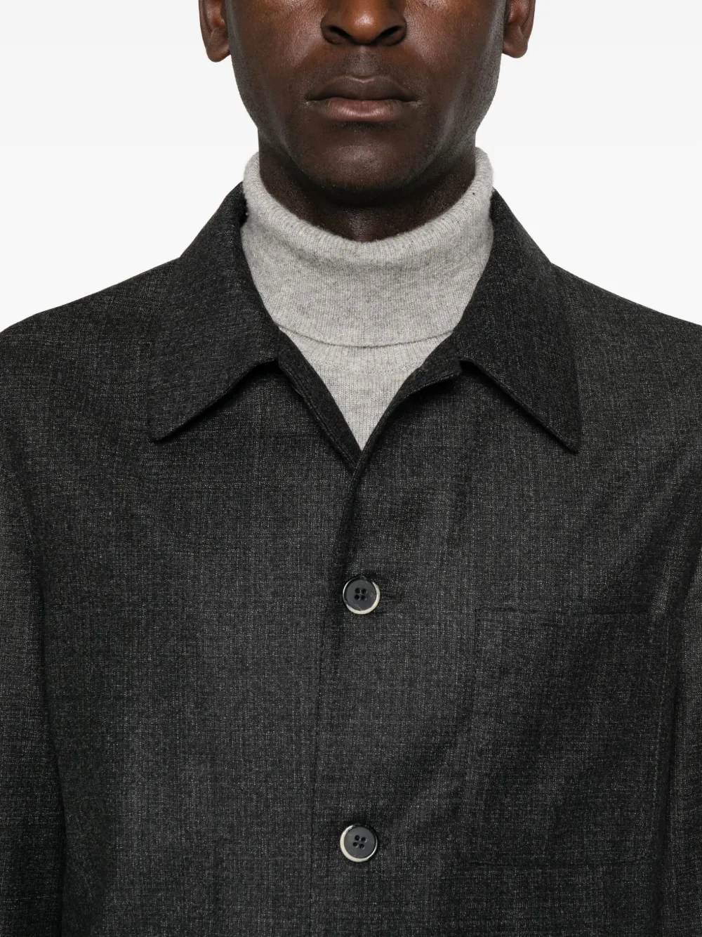 Barena Venezia Button-fastening Patch-pocket Jacket In Black
