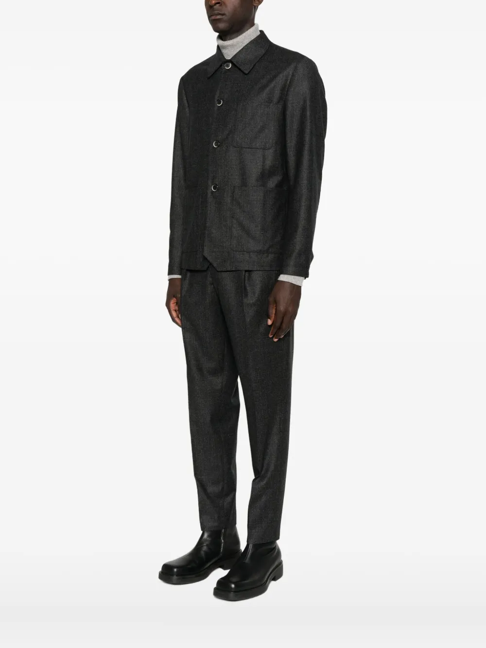 Barena Venezia Button-fastening Patch-pocket Jacket In Black