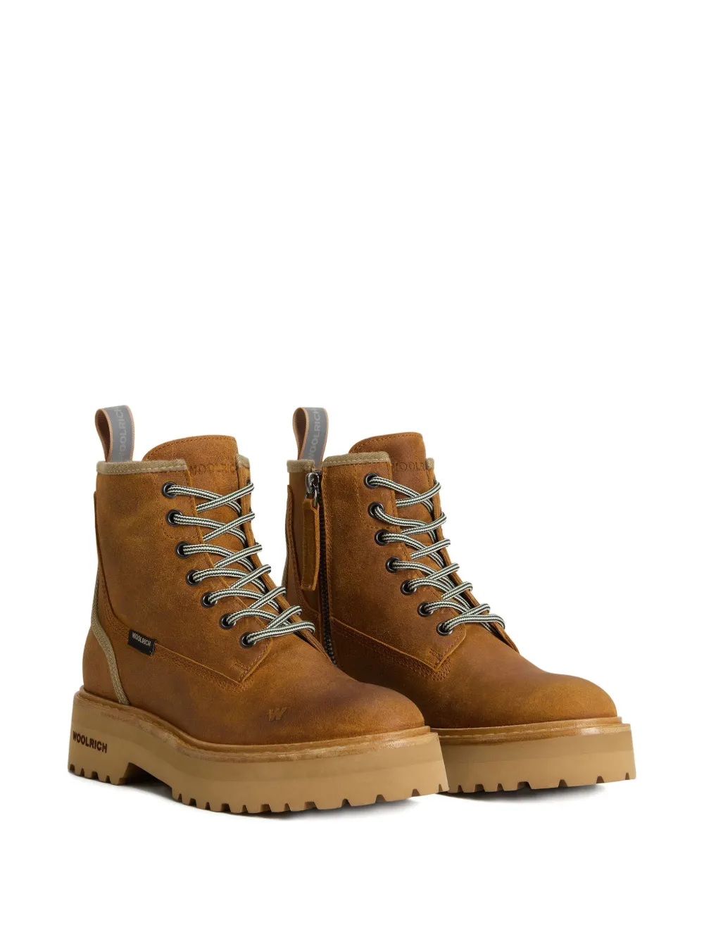 Woolrich lace-up platform boots Brown