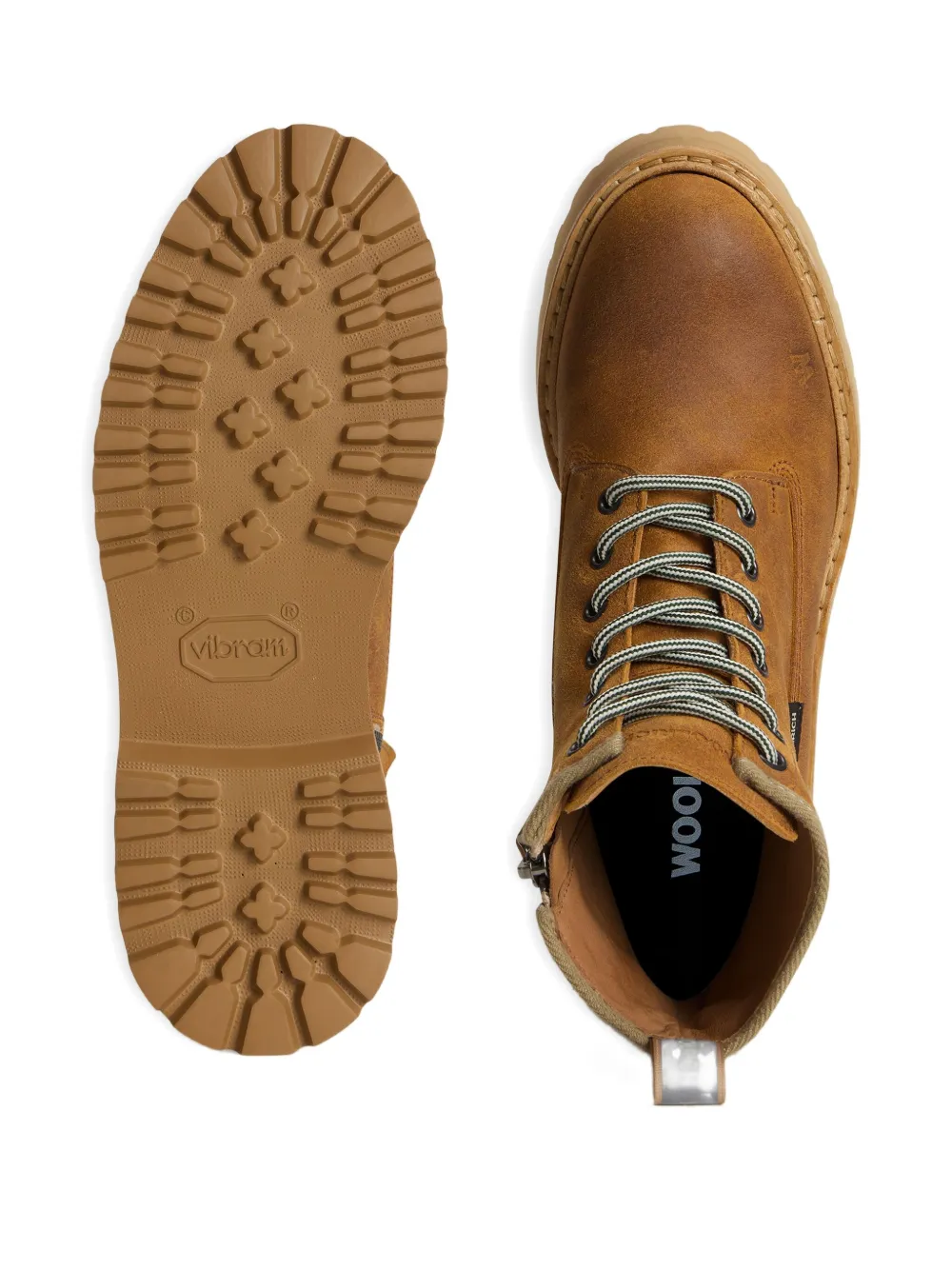 Woolrich lace-up platform boots Brown