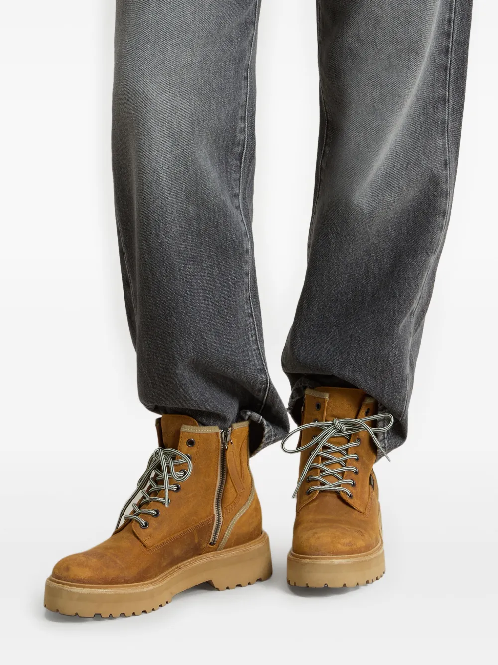 Woolrich lace-up platform boots Brown