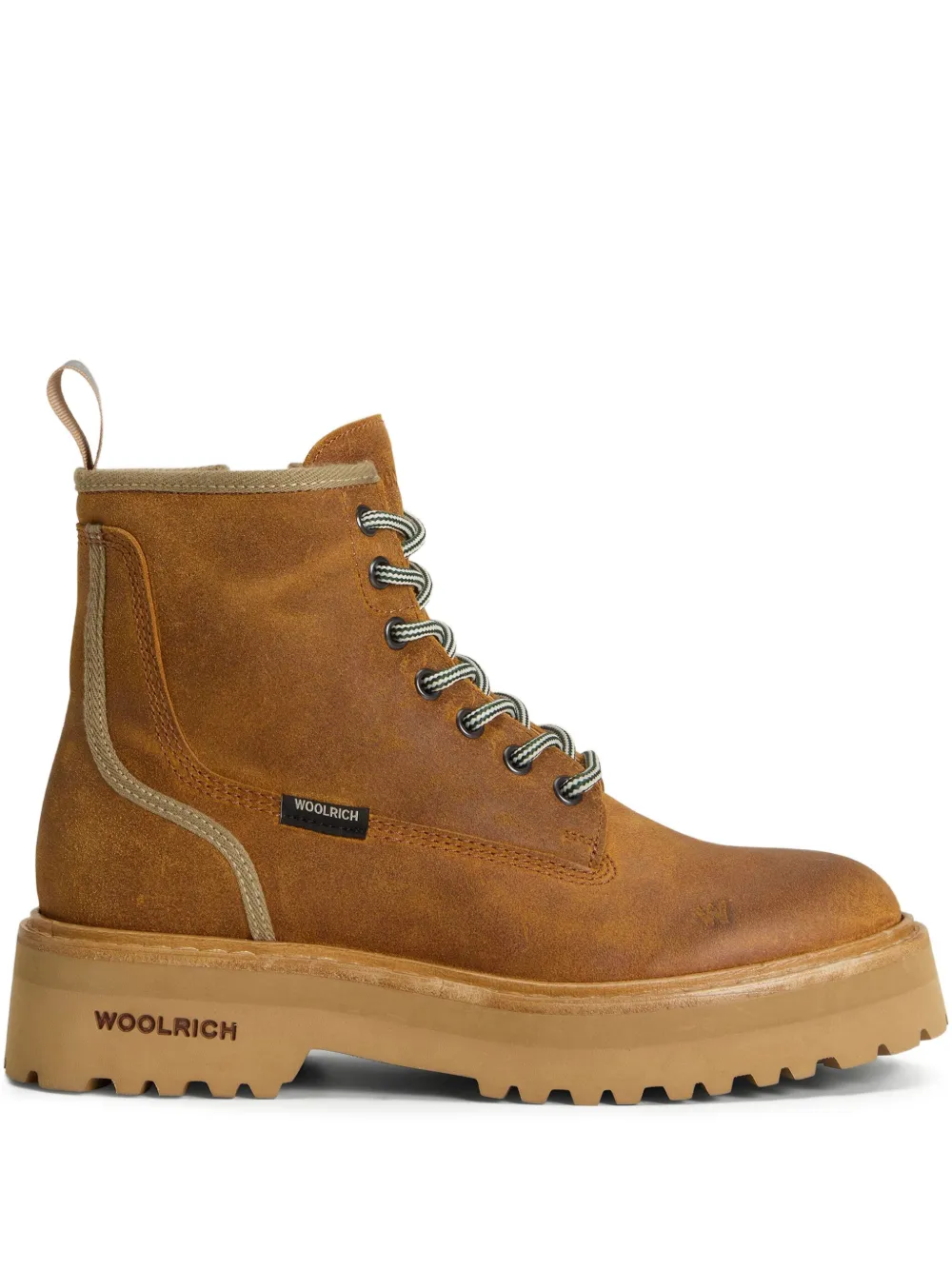 Woolrich lace-up platform boots Brown