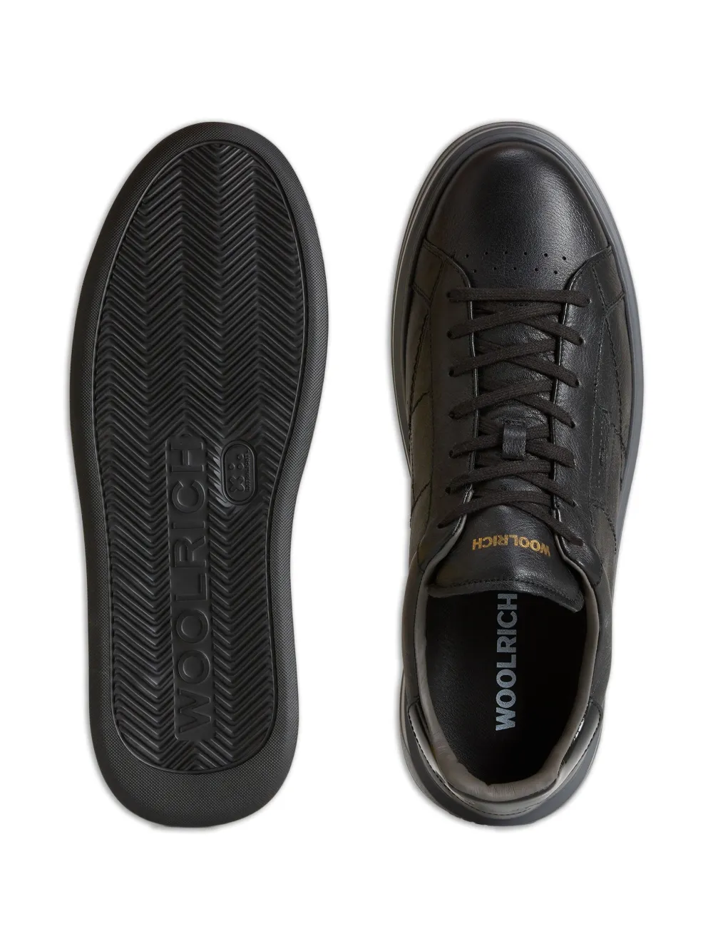 Woolrich Arrow leather trainers Black