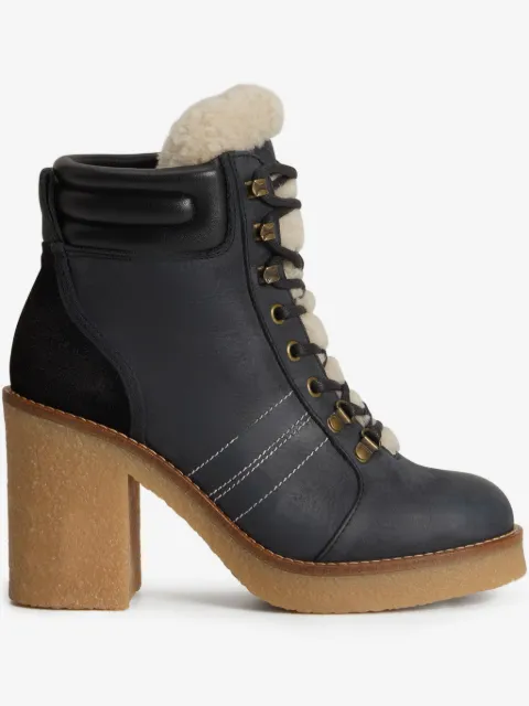 Woolrich bottes en peau lainée