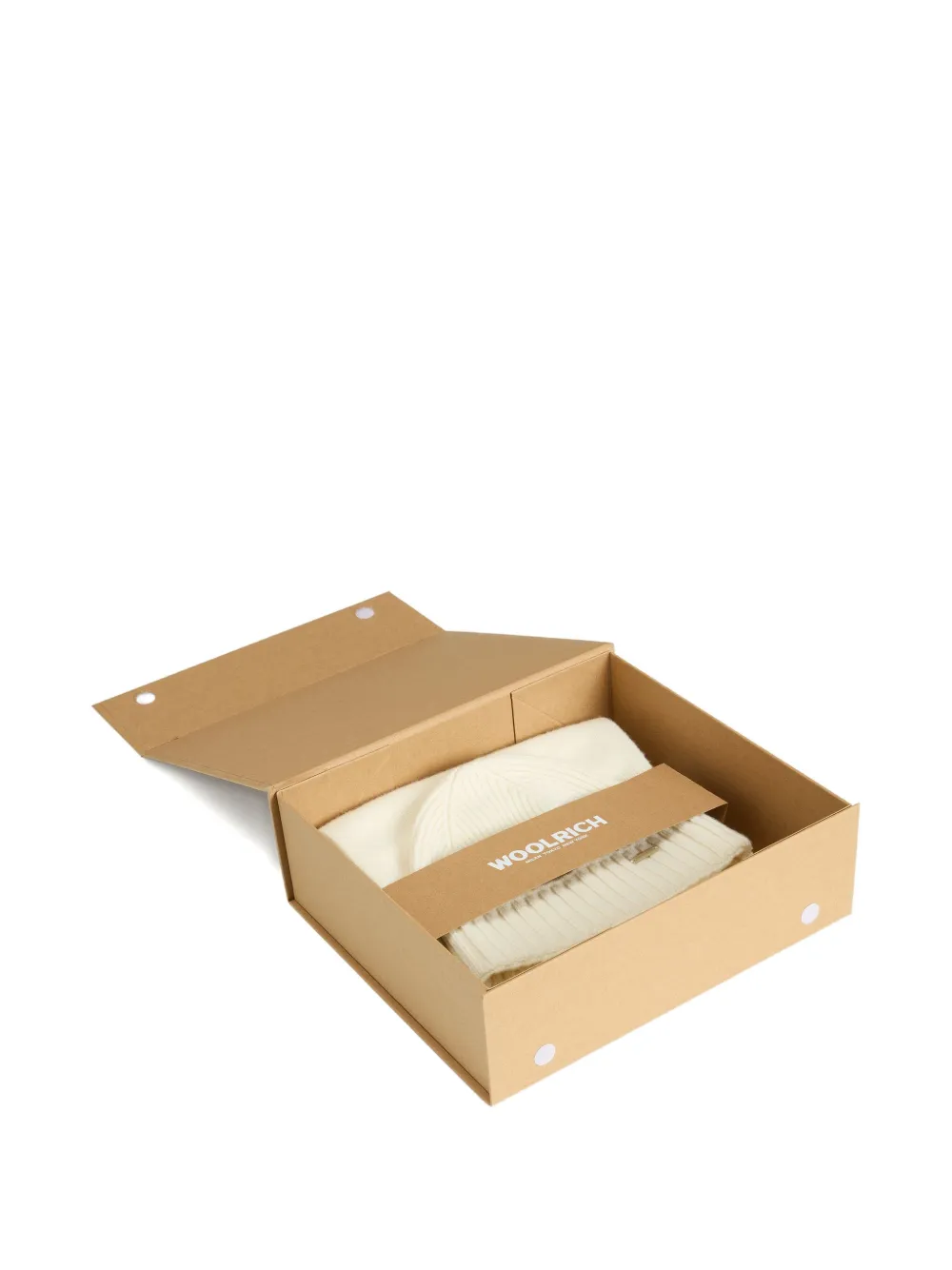 Woolrich Geribbelde muts en sjaal Wit