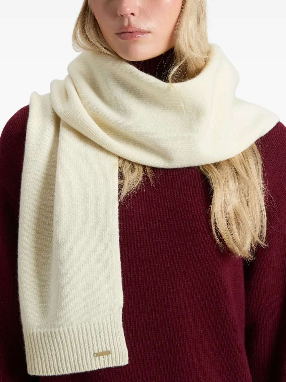 Woolrich Geribbelde muts en sjaal - Wit