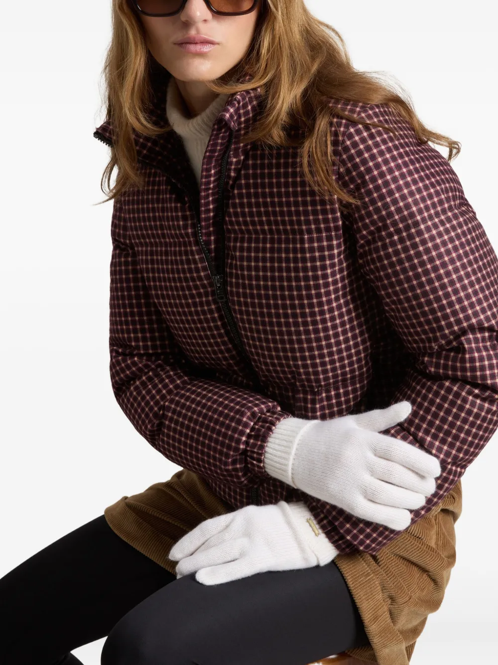 Woolrich Ribbed-cuff Cashmere Gloves In White