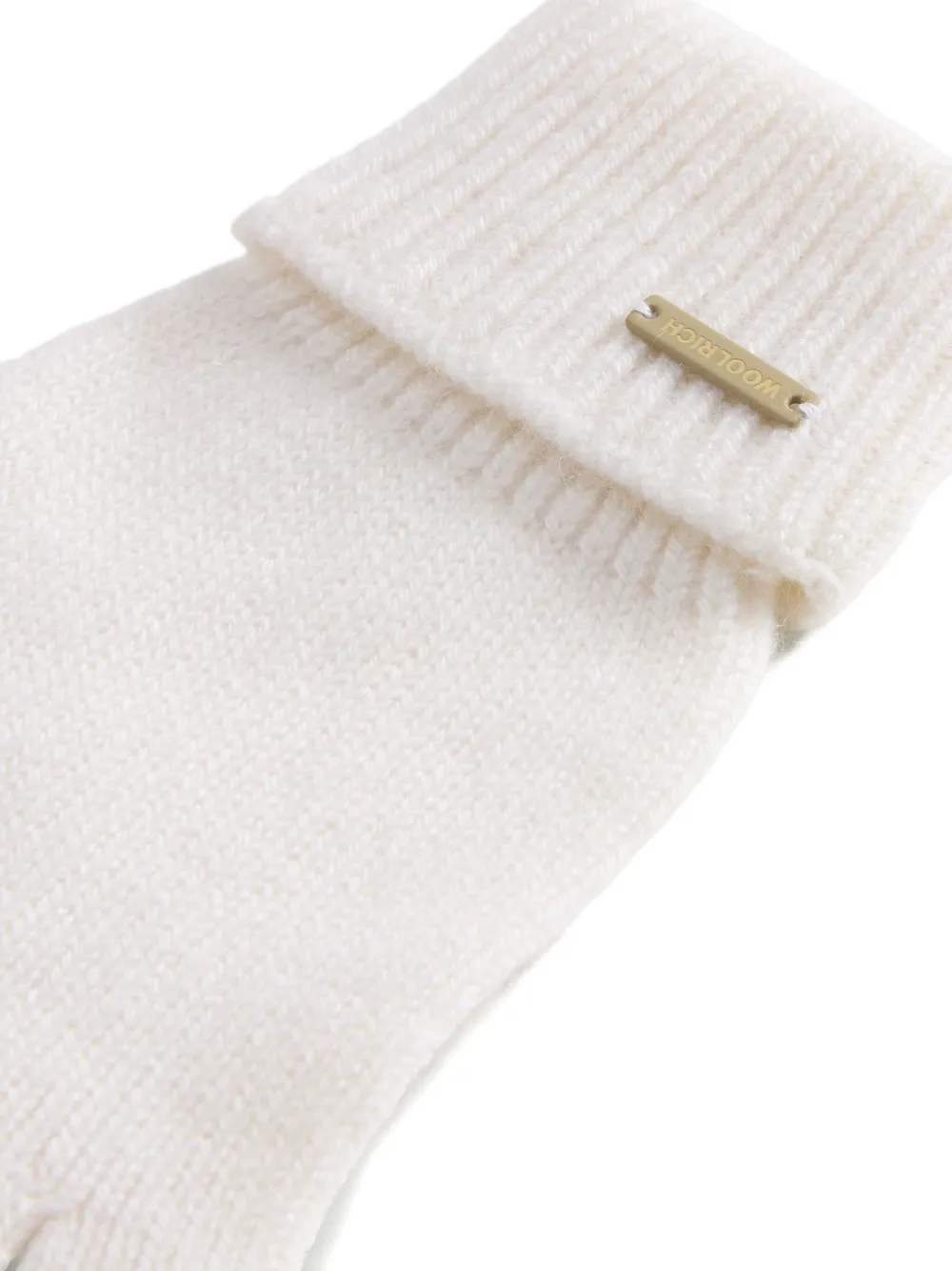 Woolrich Kasjmier handschoenen met geribbelde cuffs - Wit