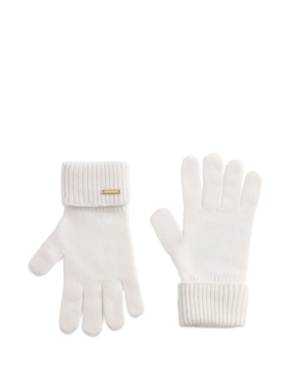 Woolrich Ribbed-cuff Cashmere Gloves In White