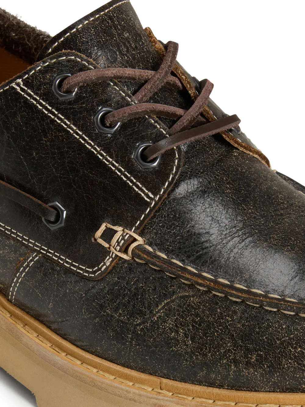 Woolrich Leren bootschoenen met veters Bruin