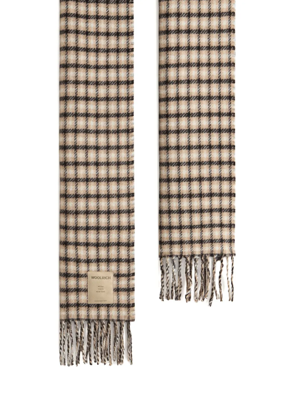 Woolrich Geruite sjaal Beige
