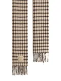 Woolrich checked fringed scarf - Neutrals