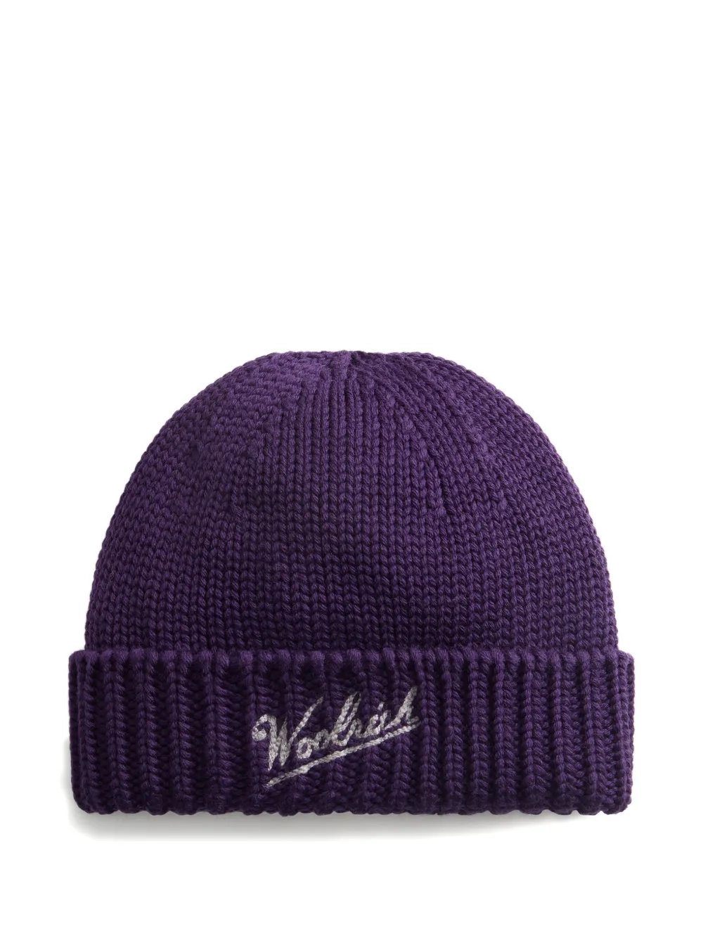 Woolrich embroidered-logo beanie | Purple | Image 1