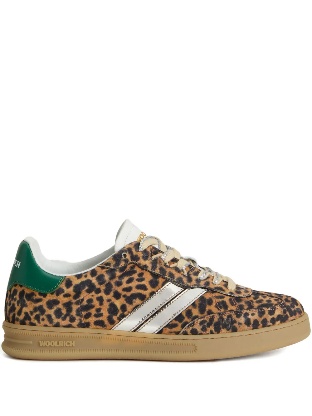 leopard-print stripe sneakers
