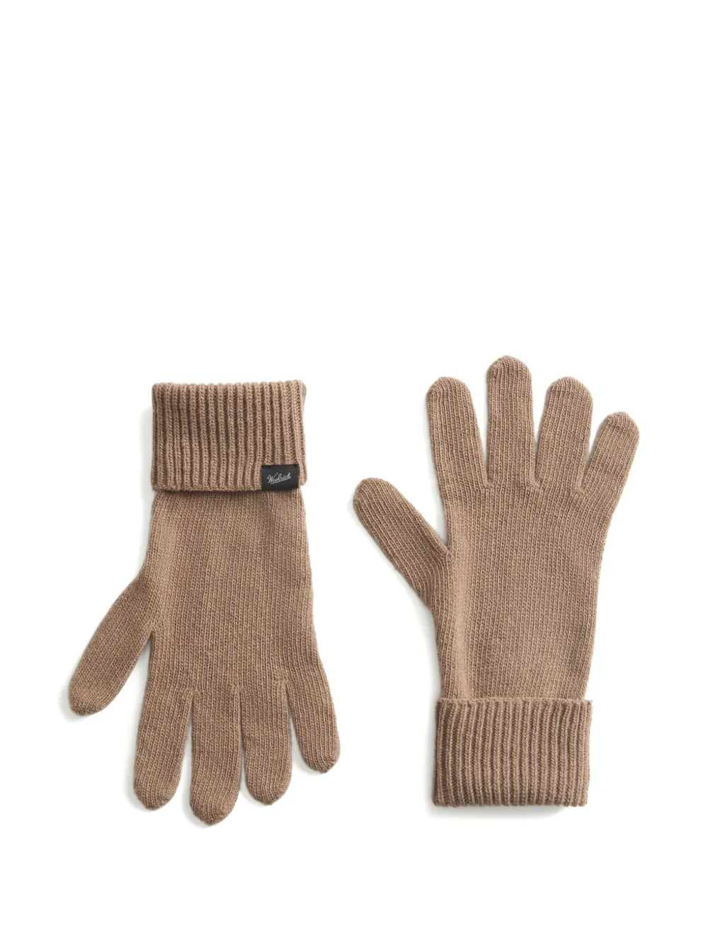 Woolrich ribbed-cuff knitted gloves | Brown | Image 1