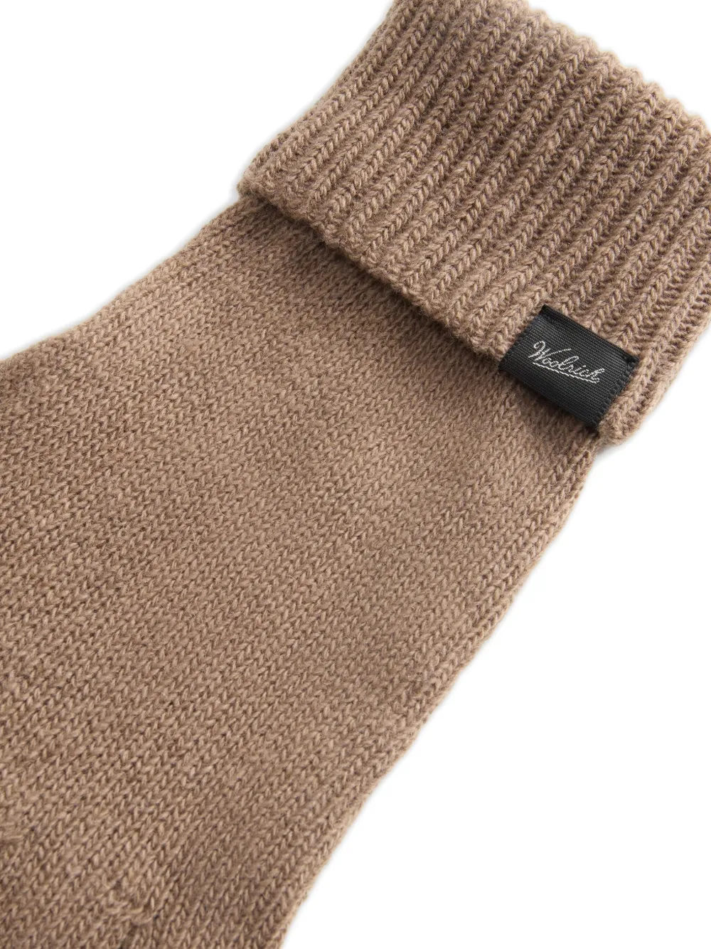 Woolrich Gebreide handschoenen met geribbelde cuffs Bruin
