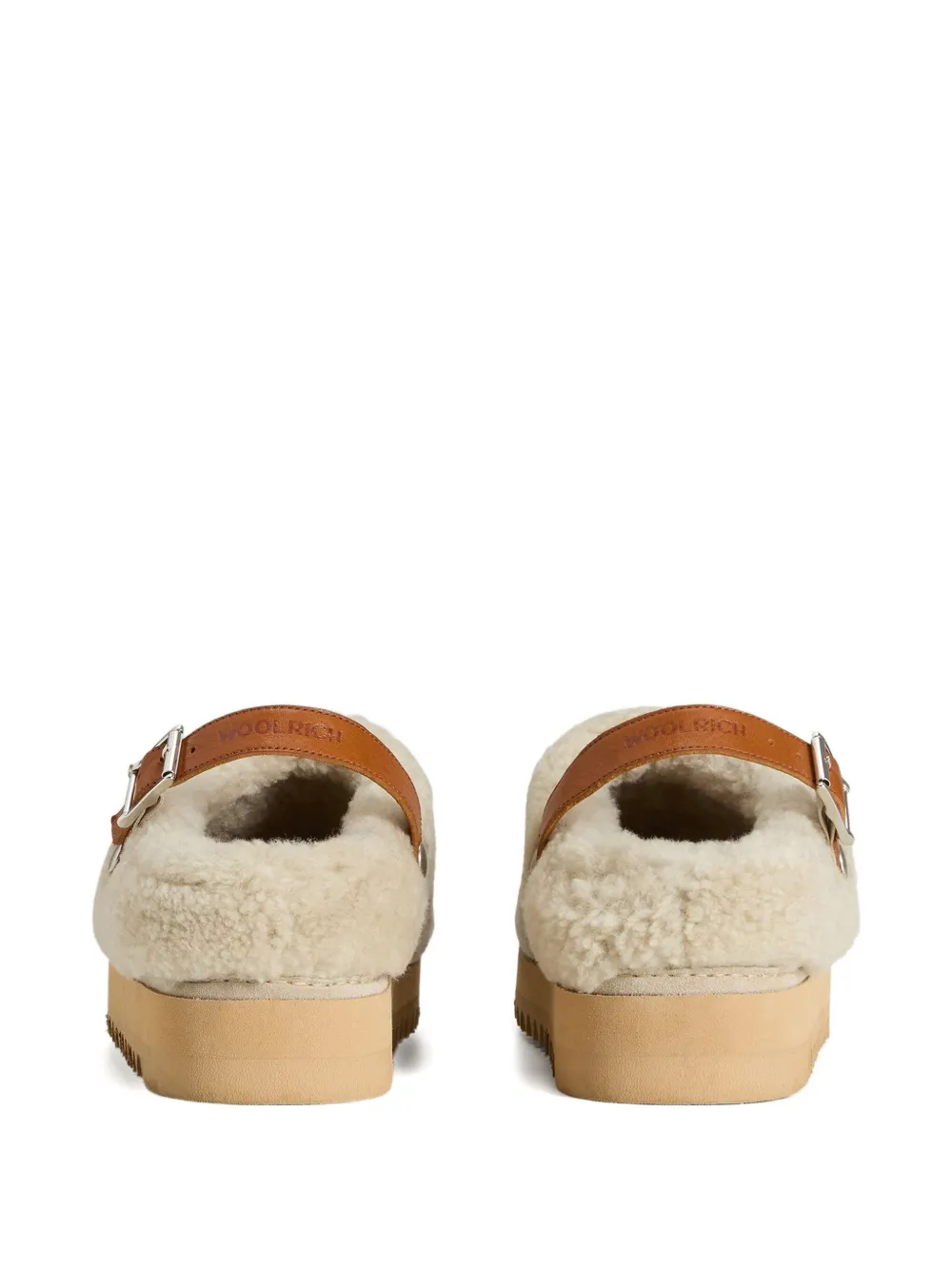 Woolrich Buckle-strap Sheepskin Mules In Multi