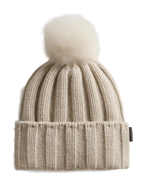 Woolrich Kids pompom cashmere beanie