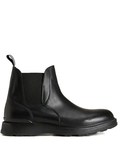 Woolrich botas de piel con panel elástico y tacón de 50mm