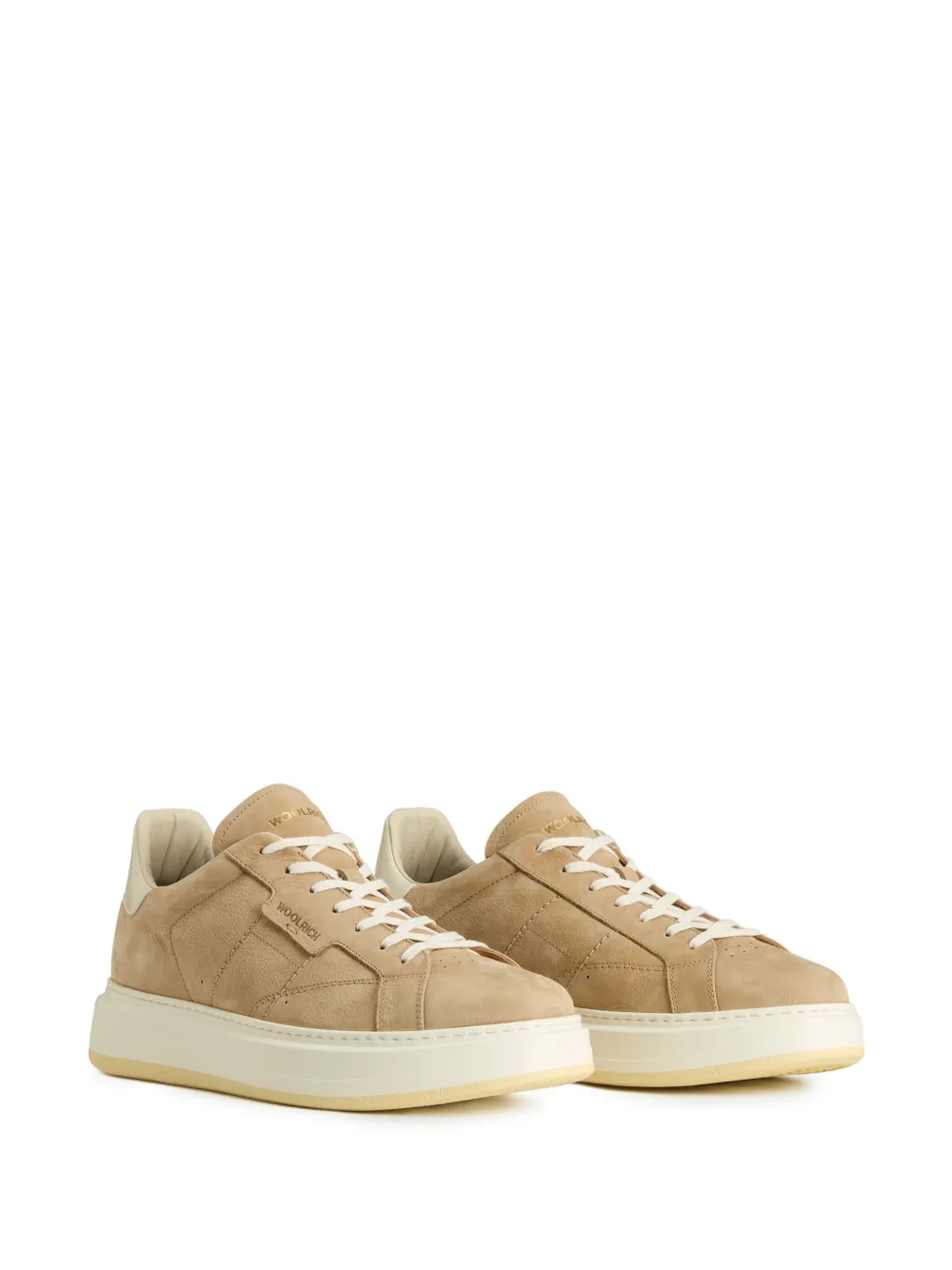 Woolrich leather platform sneakers Neutrals