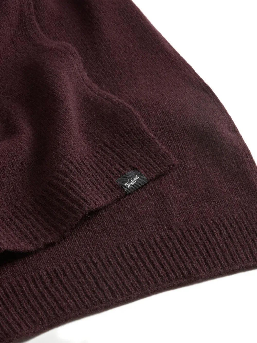 Woolrich Ribbed Scarf In Burgundy