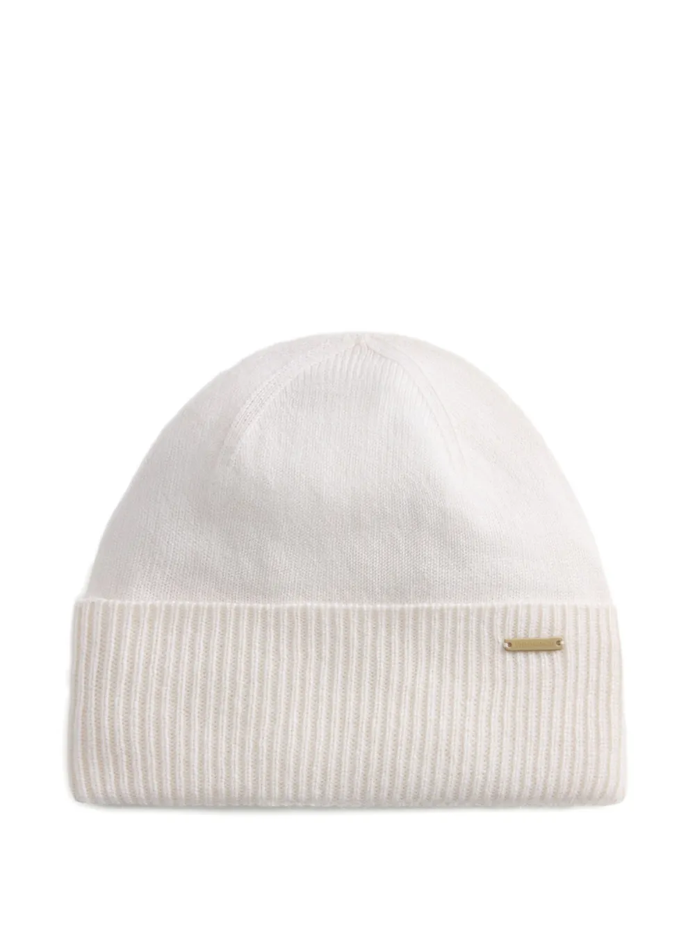 Woolrich ribbed cashmere beanie | White | Image 1