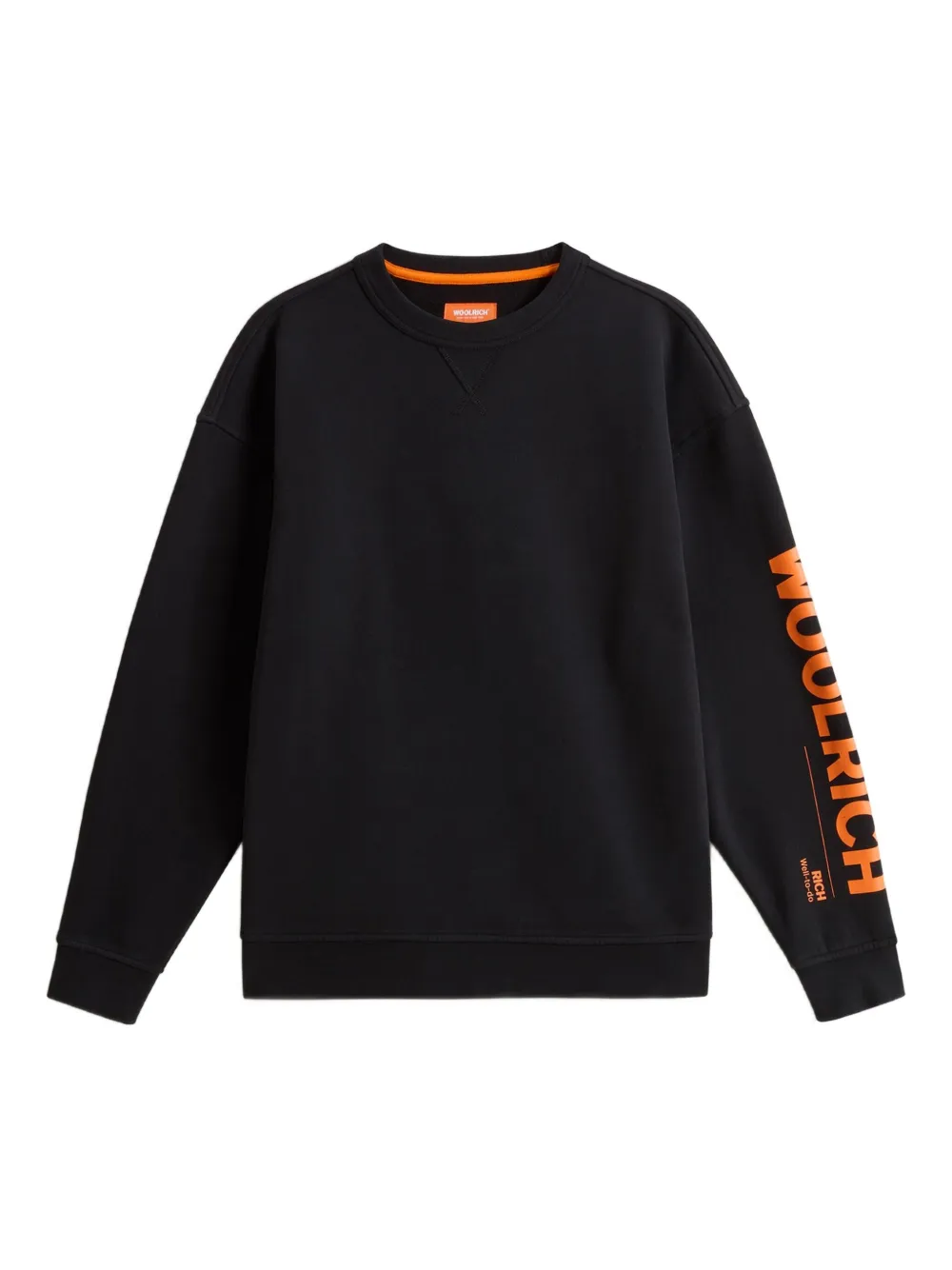 Woolrich Kids logo-print crewneck sweatshirt | Black | Image 1