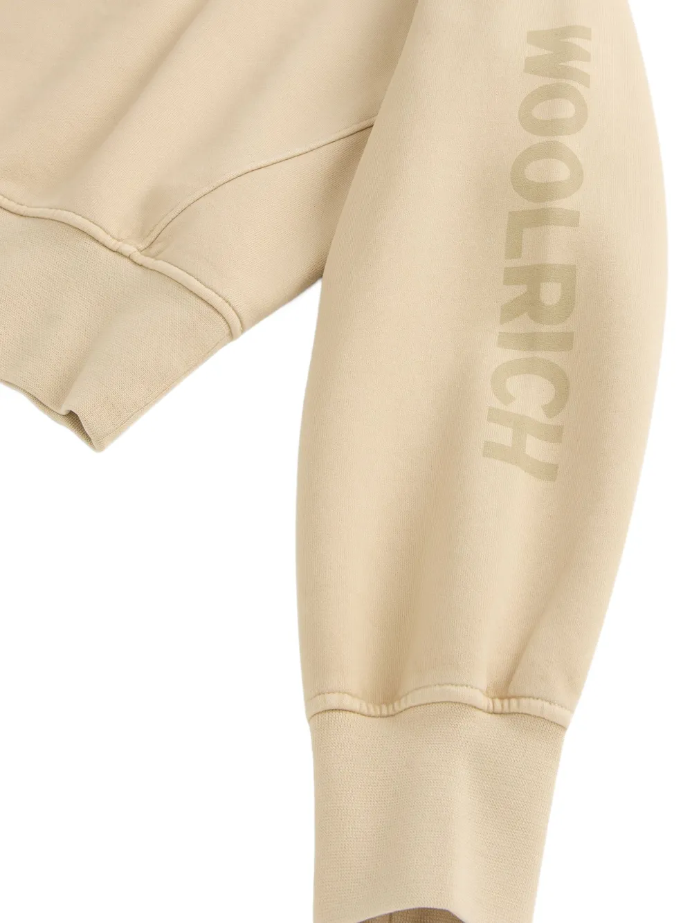 Woolrich Kids Top met ronde hals en logo Beige