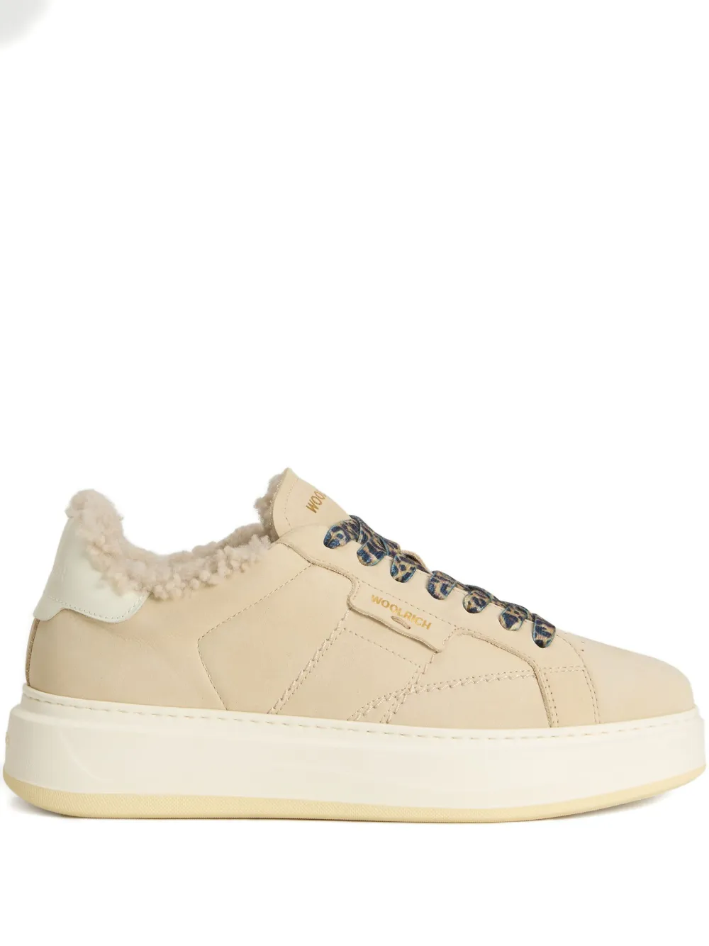 Woolrich Arrow shearling platform sneakers - Toni neutri