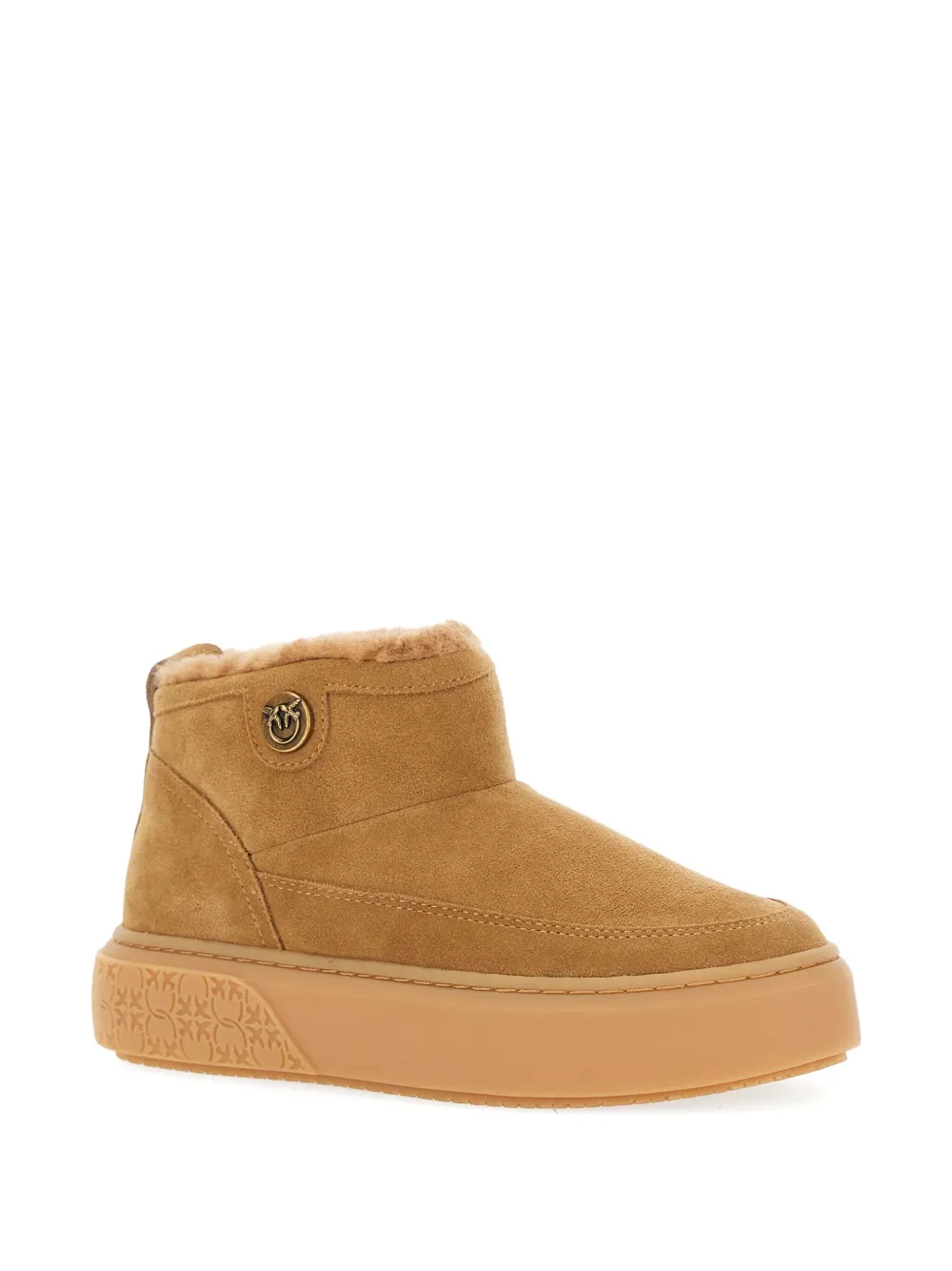 PINKO suede platform boots Neutrals