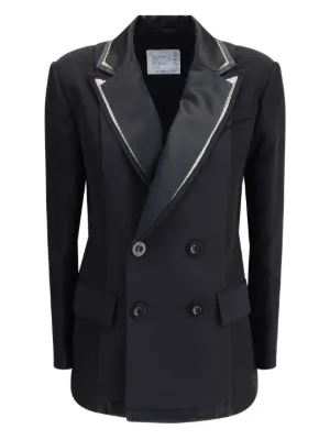 sacai□サカイ パネルディテール トレンチコート ピンストライプ