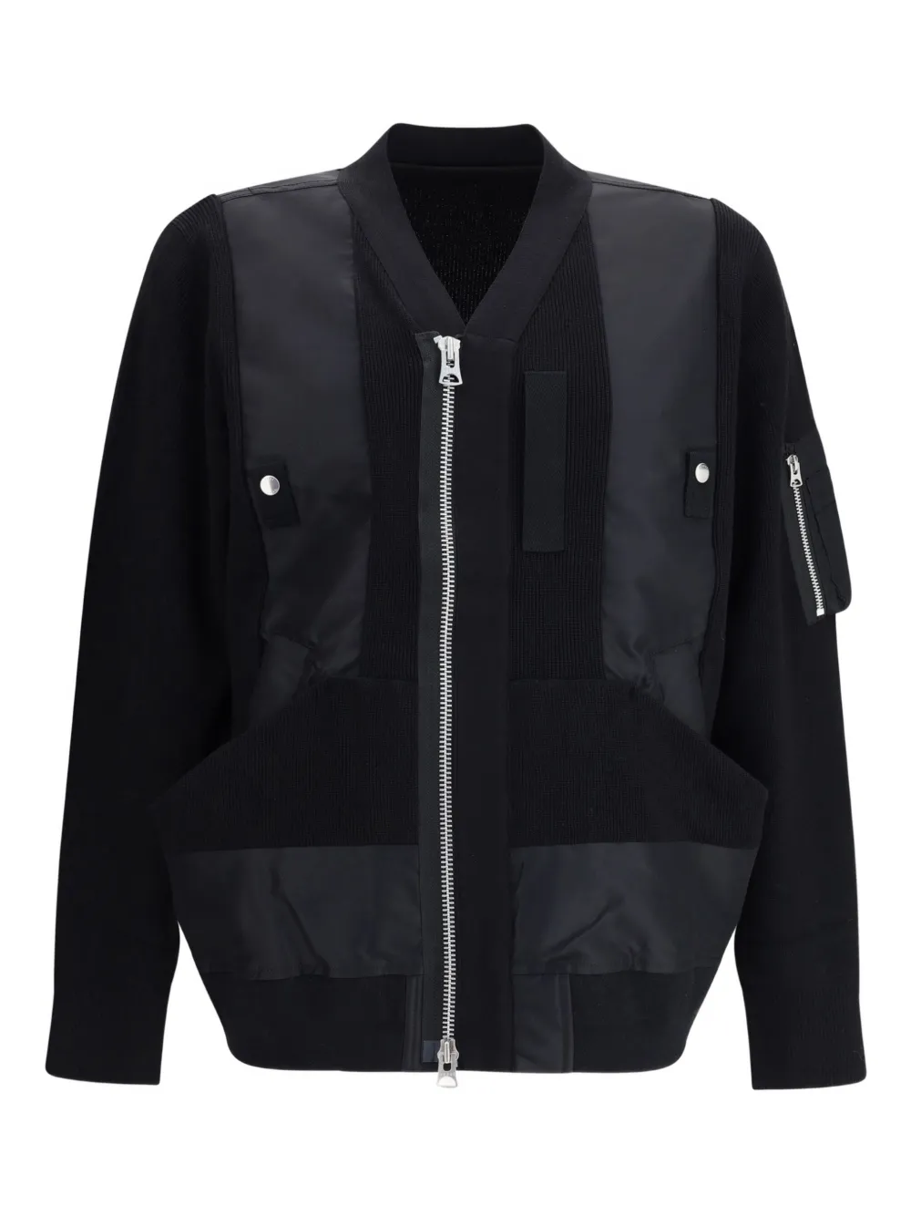 Sacai Bomberjack met rits 001 BLACK