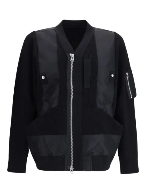sacai zip-up bomber jacket