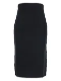 Semicouture zip-fastening midi skirt - Black