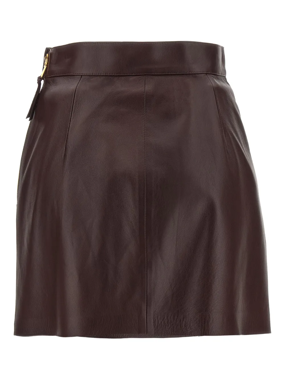 Elisabetta Franchi Leren wikkelrok Rood