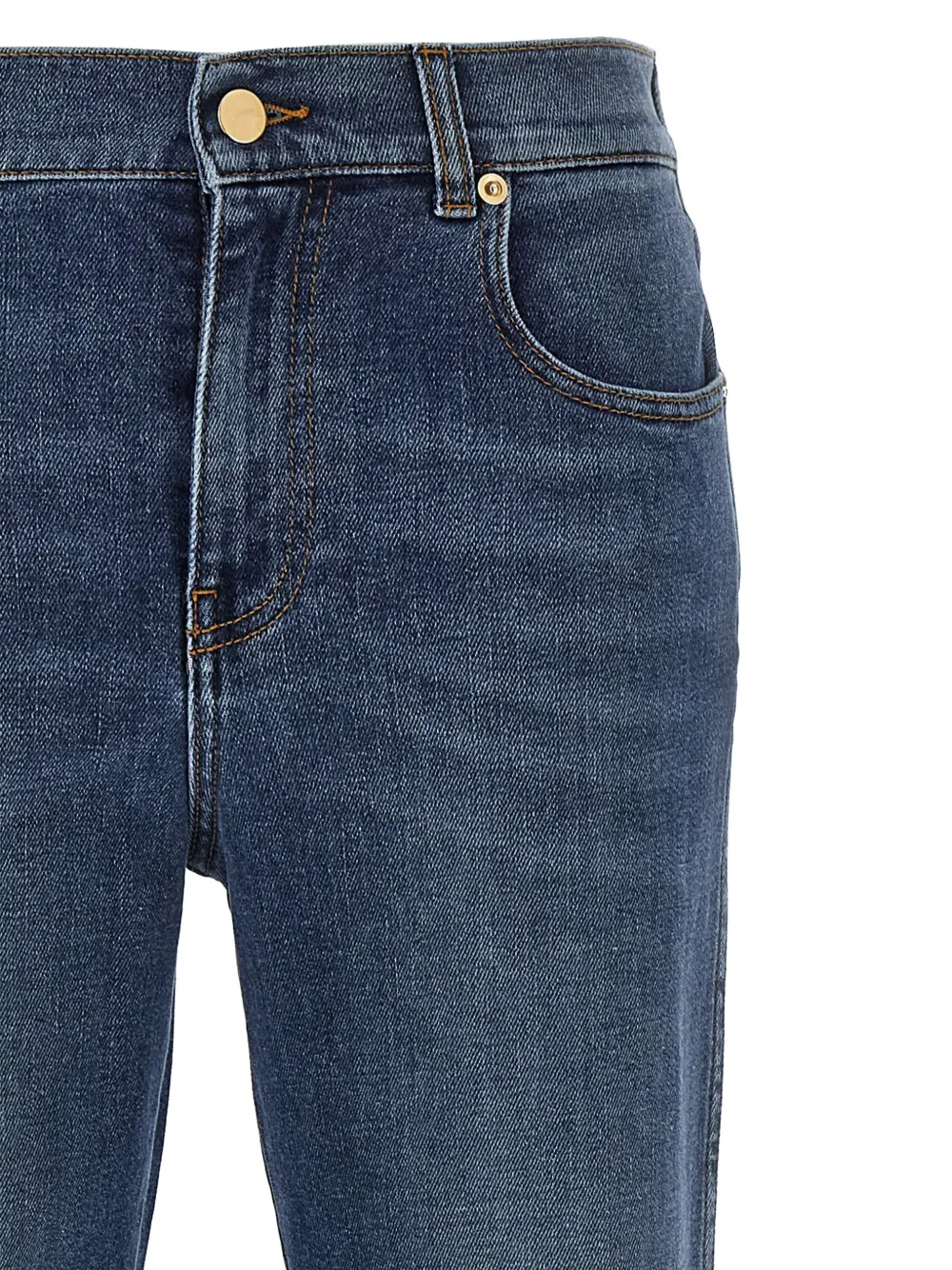 Fabiana Filippi Jeans met gebreide zak Blauw