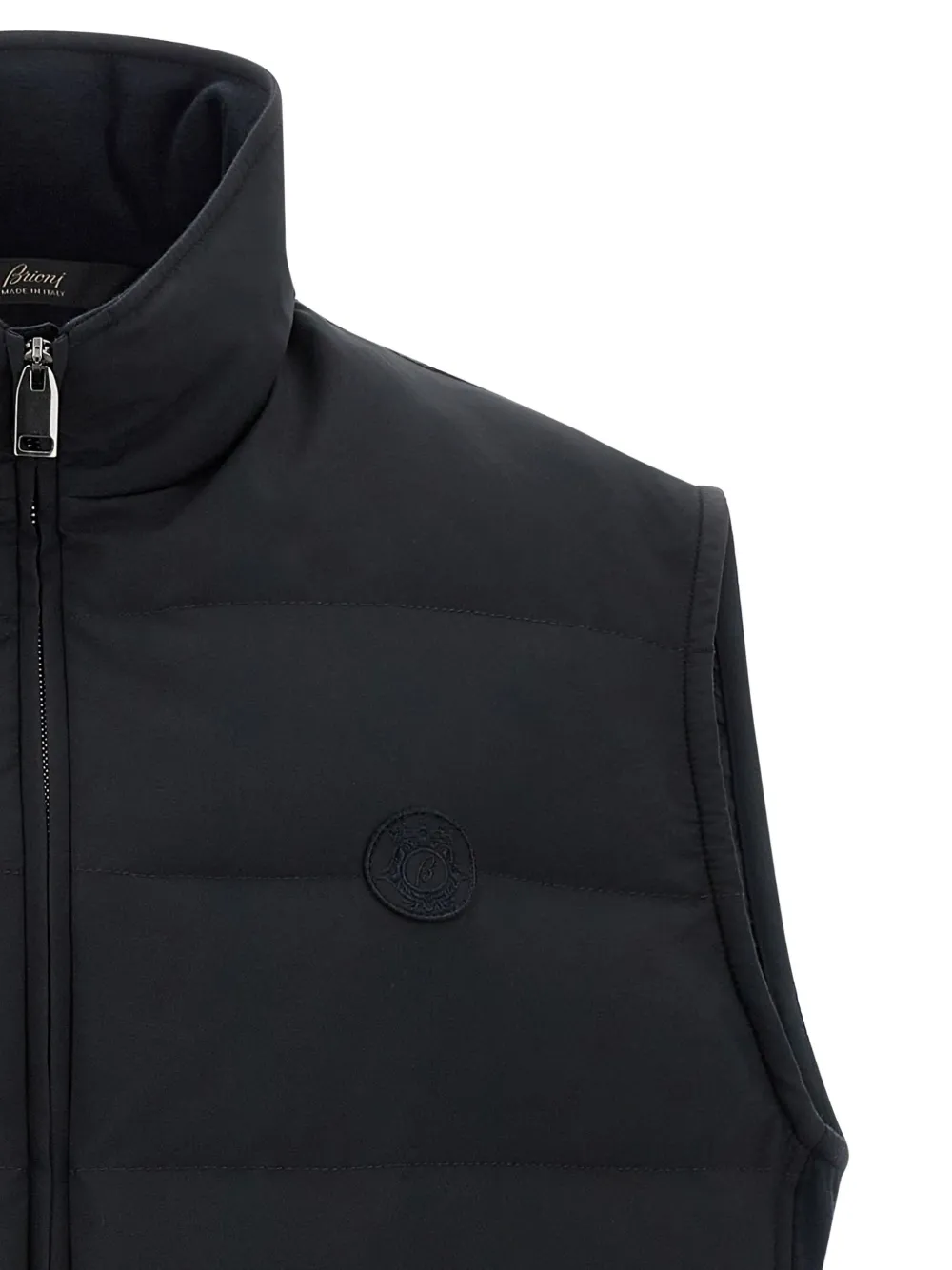 Brioni Bodywarmer met logopatch Blauw