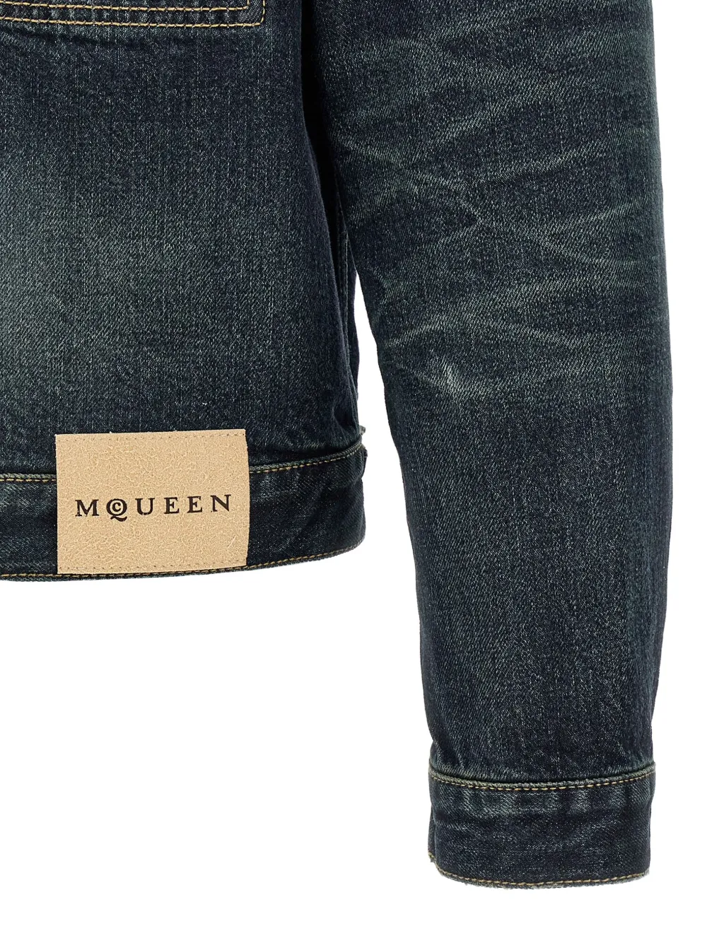 Alexander McQueen Denim jack Blauw