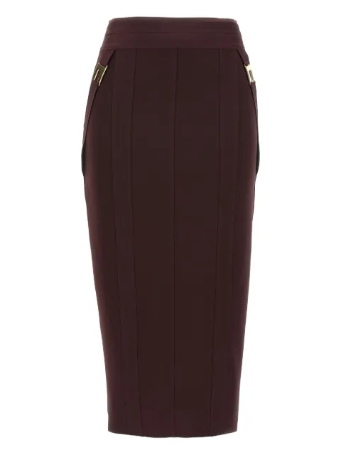 Elisabetta Franchi logo-detail midi skirt