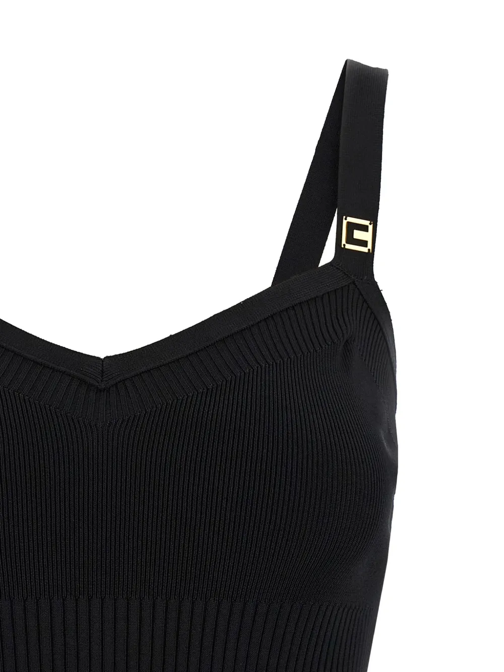Elisabetta Franchi Top met sweetheart hals Zwart