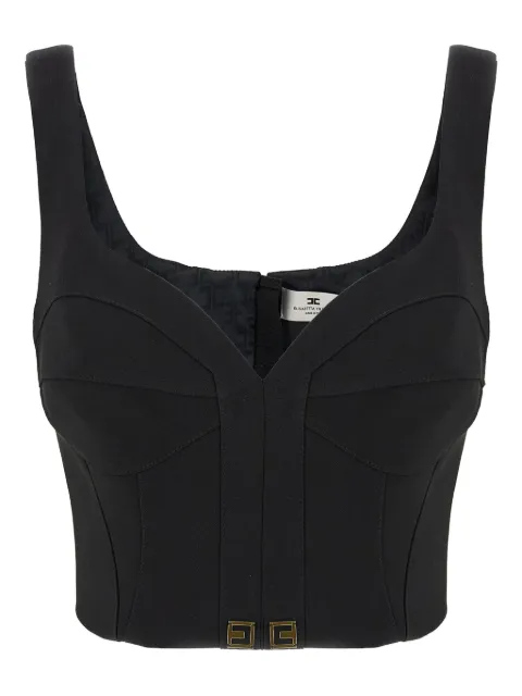 Elisabetta Franchi sweetheart-neckline zip-front top