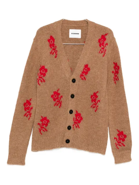 Jil Sander cardigan med rosedetalje